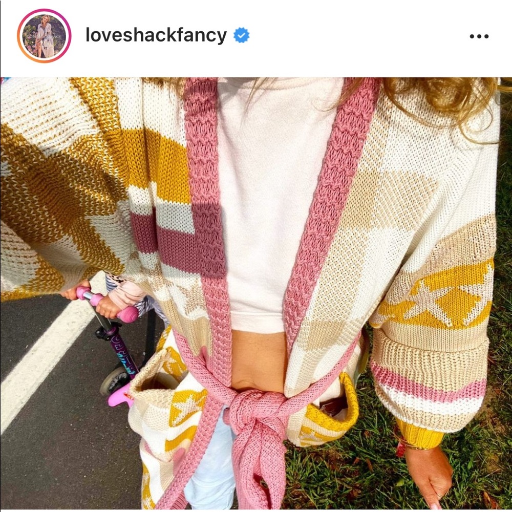 LOVESHACKFANCY CARDIGAN COAT DUSTER Founder Favorite